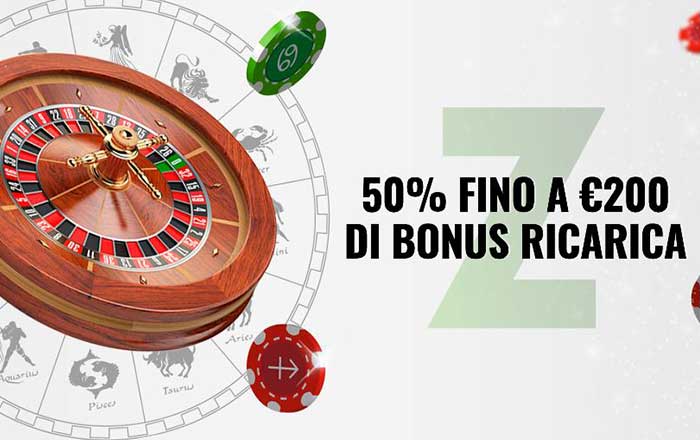 50% Fino €200 ZodiacBet